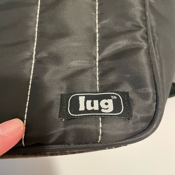 Lug Brand Black Quilted Laptop Bag & Laptop Sleeve Set Travel Crossbody Bag - Picture 2 of 7